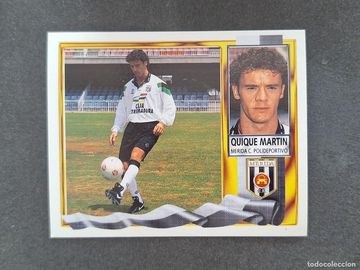 Cromos de f&uacute;tbol: L3 QUIQUE MARTIN C. P. MERIDA LIGA ESTE 1995 1996 95 96 NUNCA PEGADO SIN PEGAR