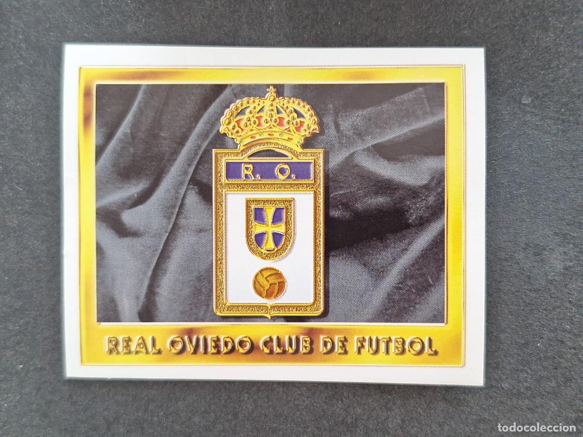 Cromos de f&uacute;tbol: L3 ESCUDO REAL OVIEDO LIGA ESTE 1995 1996 95 96 NUNCA PEGADO SIN PEGAR