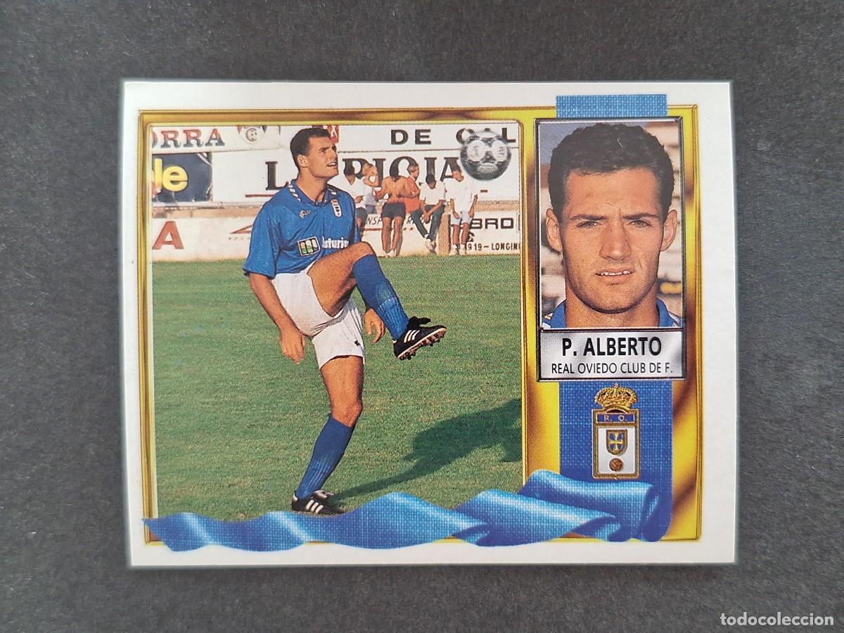 Cromos de f&uacute;tbol: L3 PEDRO ALBERTO REAL OVIEDO LIGA ESTE 1995 1996 95 96 NUNCA PEGADO SIN PEGAR