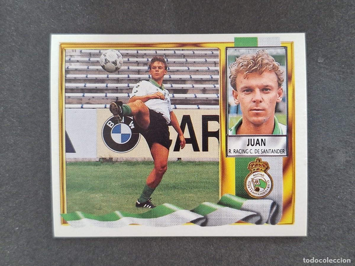 Cromos de f&uacute;tbol: L3 JUAN RACING DE SANTANDER LIGA ESTE 1995 1996 95 96 NUNCA PEGADO SIN PEGAR