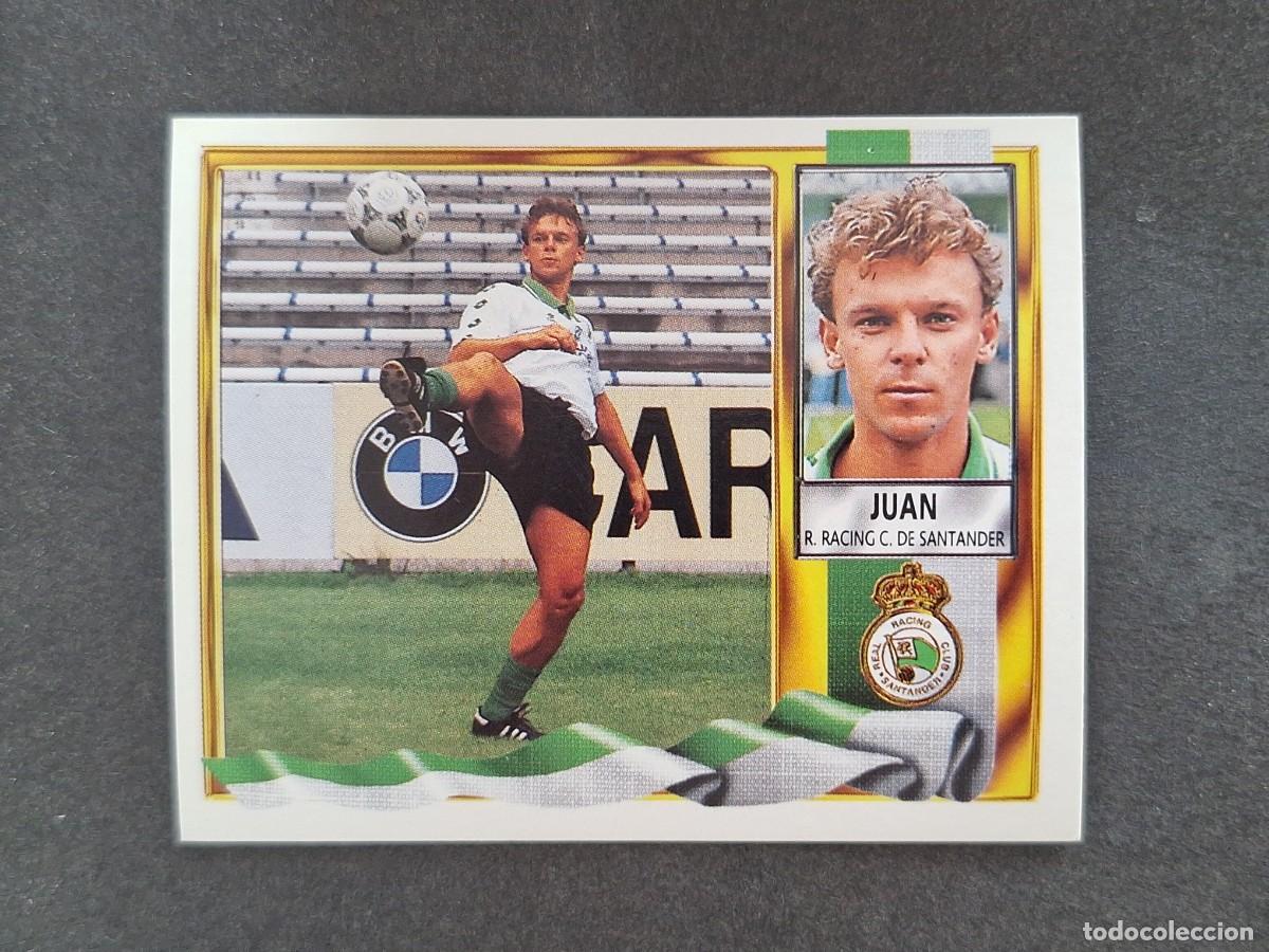 Cromos de f&uacute;tbol: L3 JUAN RACING DE SANTANDER LIGA ESTE 1995 1996 95 96 NUNCA PEGADO SIN PEGAR