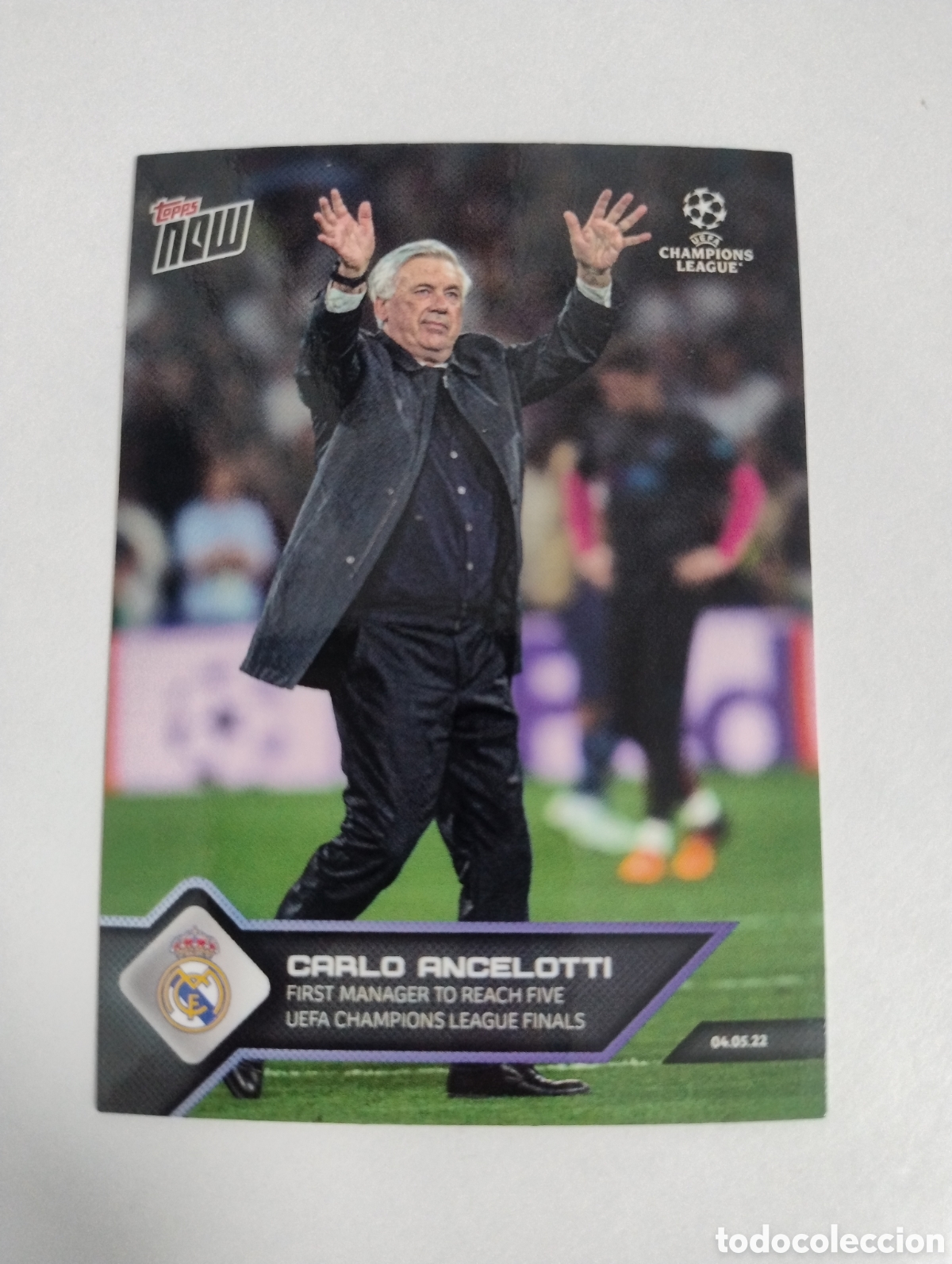 Cromos de f&uacute;tbol: 157 - Carlo Ancelotti - Real Madrid - Topps NOW 2022