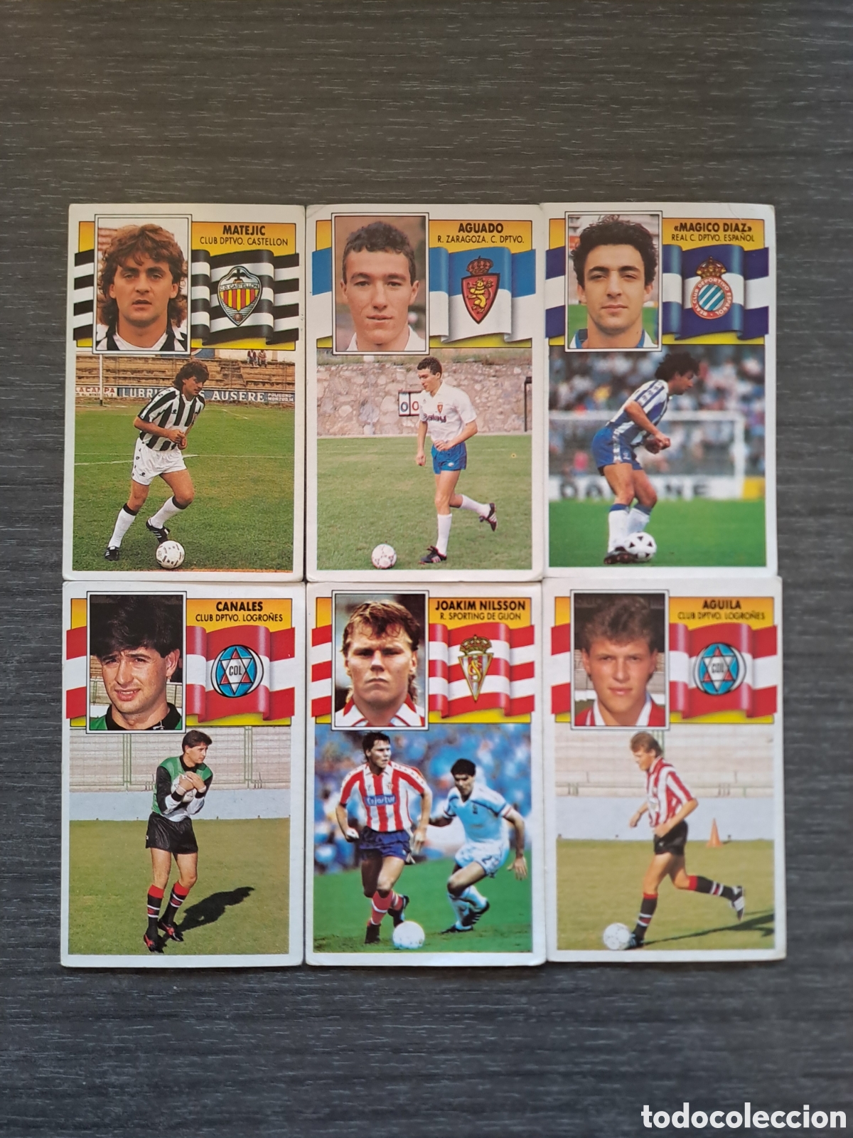 Cromos de f&uacute;tbol: LOTE 6 CROMOS LIGA ESTE 1990-91 &ndash; COLOCAS Y FICHAJES Lote de 6 cromos de la Liga Este 1990-91
