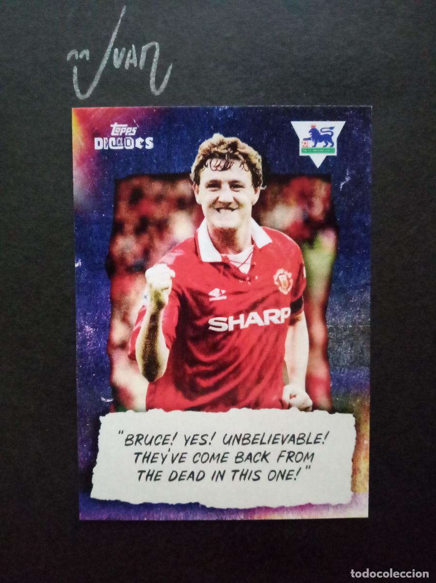 Cromos de f&uacute;tbol: MEMORABLE QUOTES STEVE BRUCE MANCHESTER UNITED ⚽ TOPPS &reg; DECADES 1990's PREMIER LEAGUE 2025 25 NUEVO