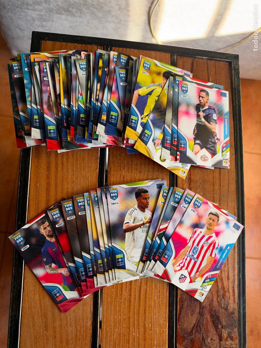 Cromos de f&uacute;tbol: 90 CROMOS FIFA 365 ADRENALYN BARCELONA - AT. MADRID - REAL MADRID 2024 25