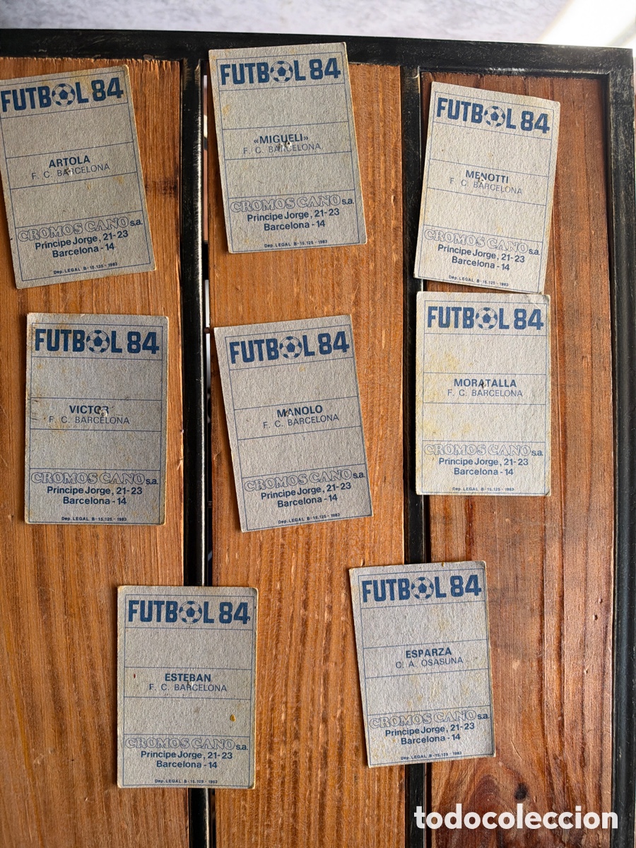 Cromos de f&uacute;tbol: 8 cromos Cano 84 Barcelona - Foto 2