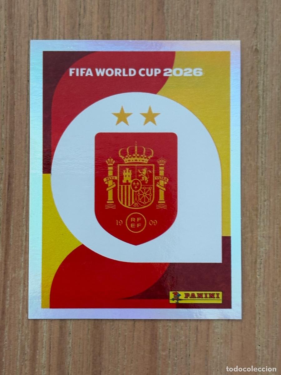 Football Stickers: 44. CROMO ESP1 BIS ESCUDO ESPA&Ntilde;A DOS ESTRELLAS PANINI FIFA MUNDIAL WORLD CUP 26 2026 STICKER