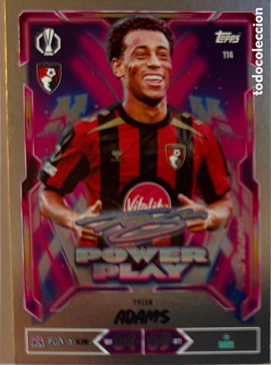 Cromos de f&uacute;tbol: 114 - Tyler Adams -Signature- (Bournemouth) MATCH ATTAX CHAMPIONS LEAGUE 2026/27 (TOPPS)