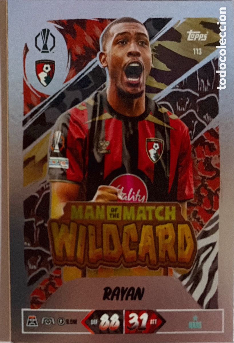 Cromos de f&uacute;tbol: 113 - Rayan -MAN OF THE MATCH- (Bournemouth) MATCH ATTAX CHAMPIONS LEAGUE 2026/27 (TOPPS)