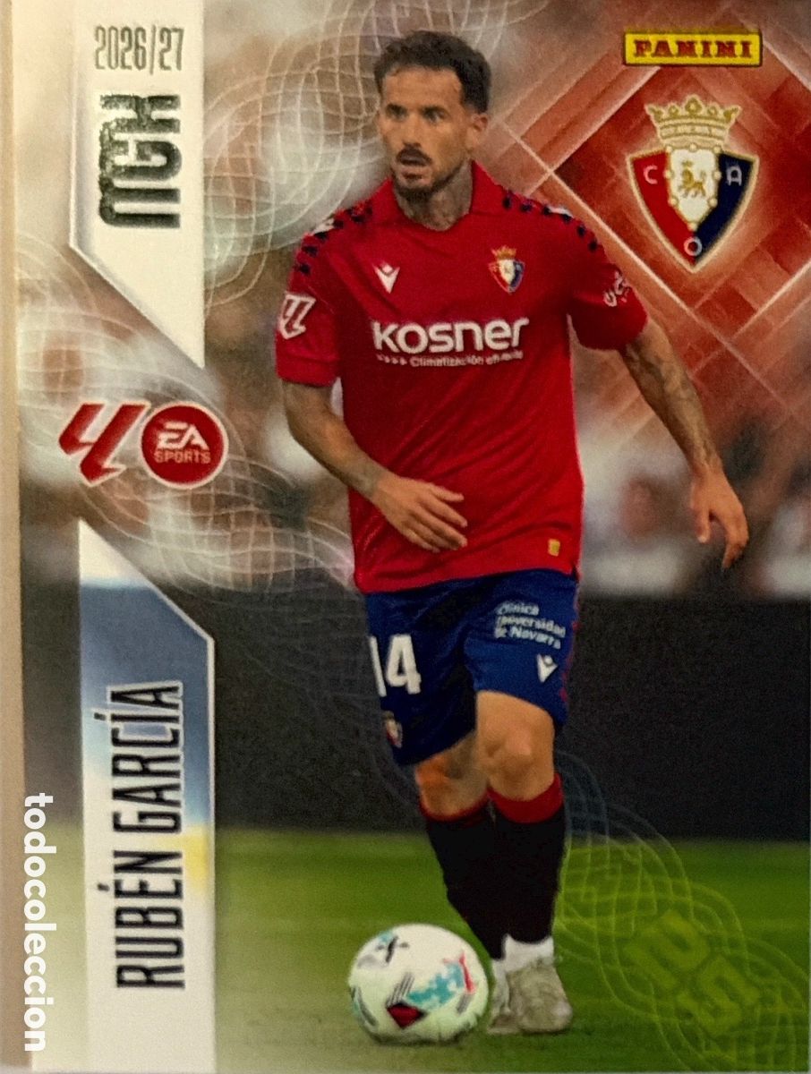 Figurine di Calcio: 265 Rub&eacute;n Garc&iacute;a (OSASUNA) - MEGACRACKS 2026/27 (PANINI)