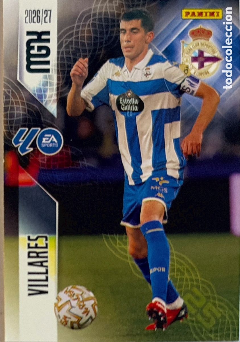 Cromos de f&uacute;tbol: 136 Villares (DEPORTIVO CORU&Ntilde;A) - MEGACRACKS 2026/27 (PANINI)