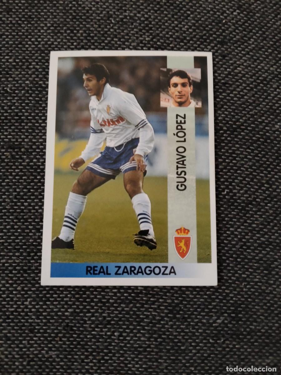 Cromos de f&uacute;tbol: 186 Gustavo L&oacute;pez Zaragoza Panini liga 96-97