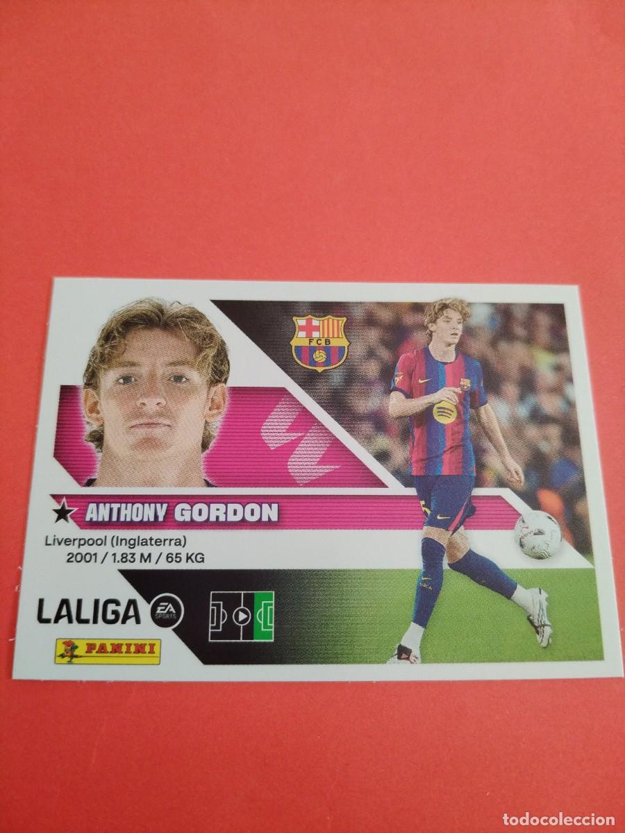 Cromos de f&uacute;tbol: ESTE 2026 2027 FICHAJE N 24 GORDON DEL BARCELONA