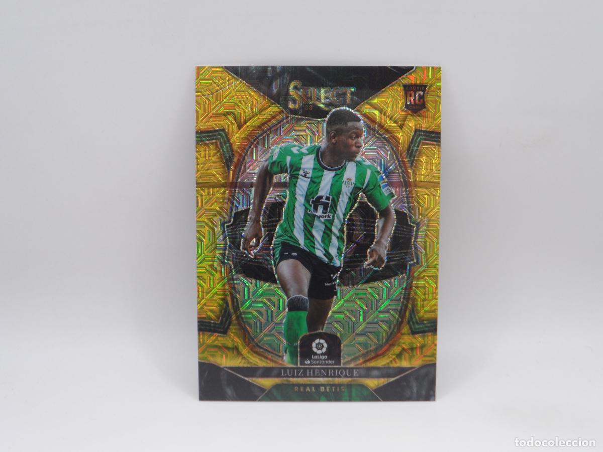 Cromos de f&uacute;tbol: 68 LUIZ HENRIQUE NUMERADA /10 GOLD MOJO ROOKIE BETIS PANINI SELECT 2022 2023 22 23 PRIZM