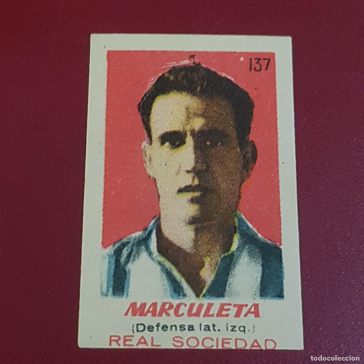 Football Stickers: BRUGUERA - ASES DEL FUTBOL - 1950 1951 - 50 51 - SOCIEDAD - MARCULETA 137 - NUNCA PEGADO