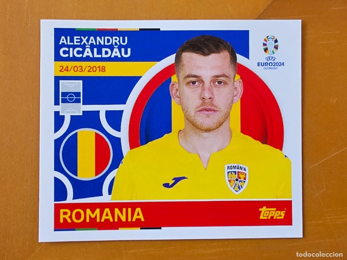 Football Stickers: ROM 12 Alexandru Cic&acirc;ldău, Ruman&iacute;a, Topps UEFA Euro 2024, Eurocopa Germany 24 sticker