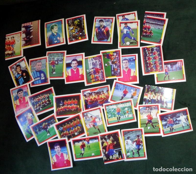Cromos de f&uacute;tbol: LOTE 35 CROMOS CAMPEONATO MUNDIAL F&Uacute;TBOL USA 94 SELECCI&Oacute;N ESPA&Ntilde;OLA ESPA&Ntilde;A. MUNDICROMO