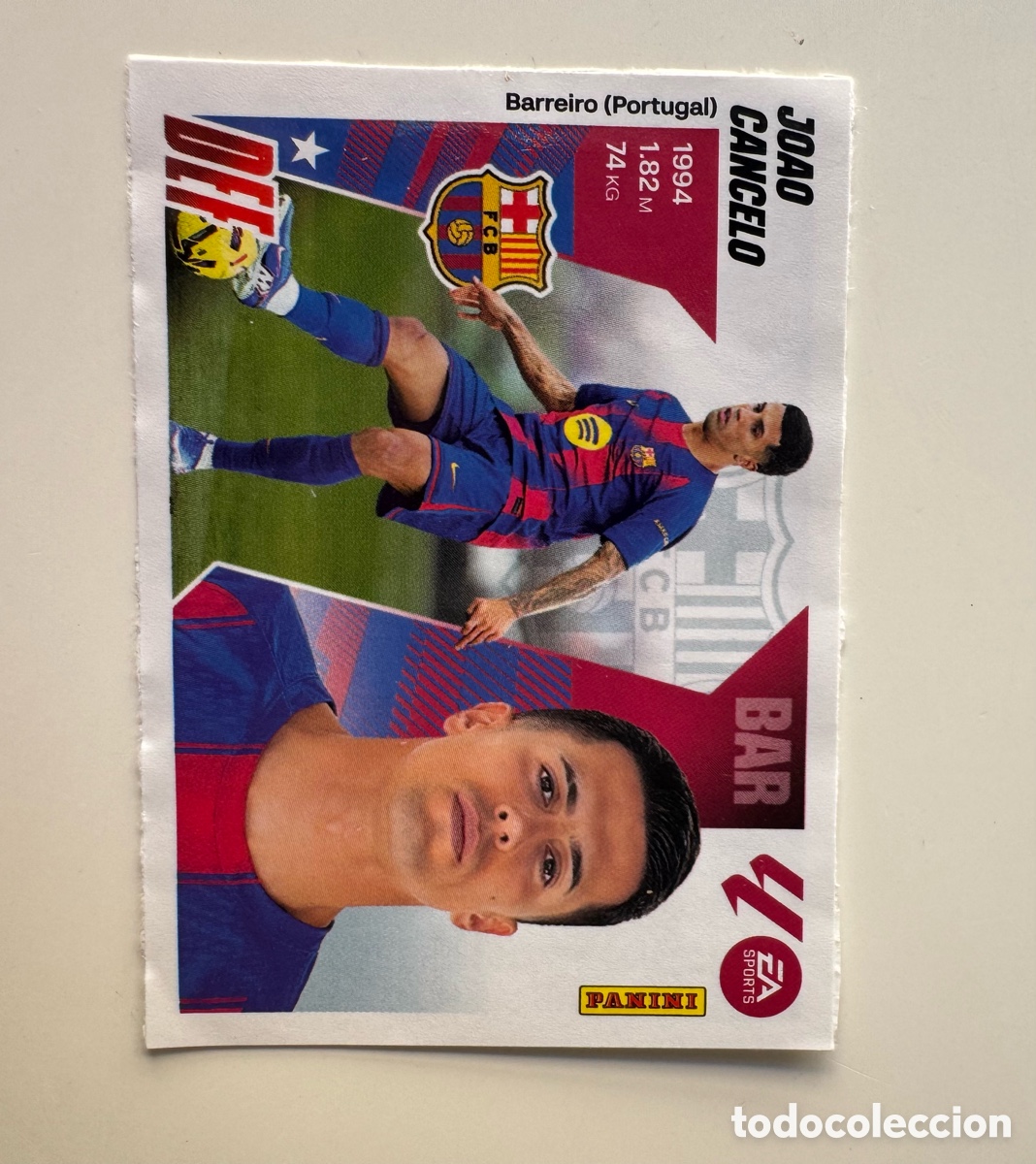 Cromos de f&uacute;tbol: PANINI LIGA ESTE 2025-2026 25 26 &ndash; N&ordm; 7 &ndash; Joao Cancelo Barcelona Actualizaci&oacute;n