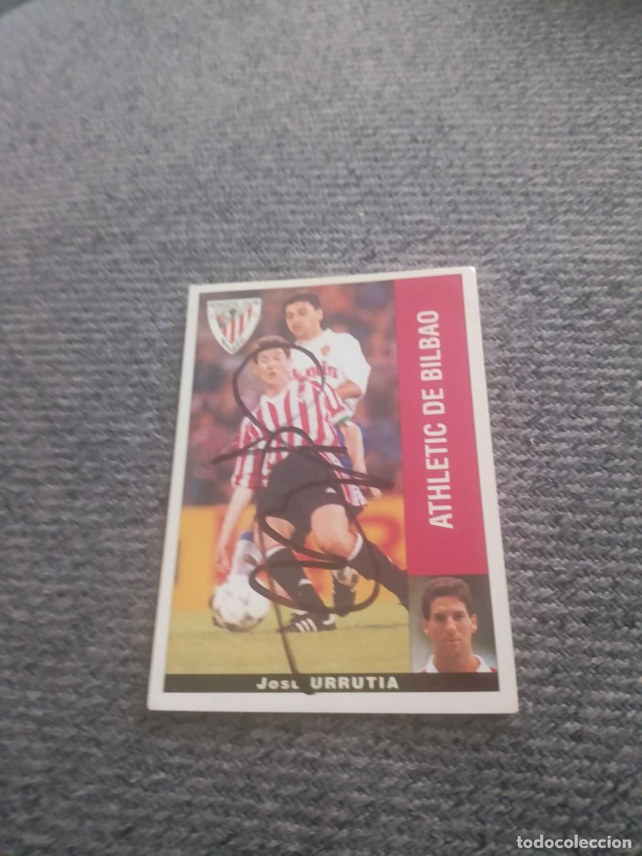 Cromos de f&uacute;tbol: Auto original de Urrutia Athletic club de Bilbao