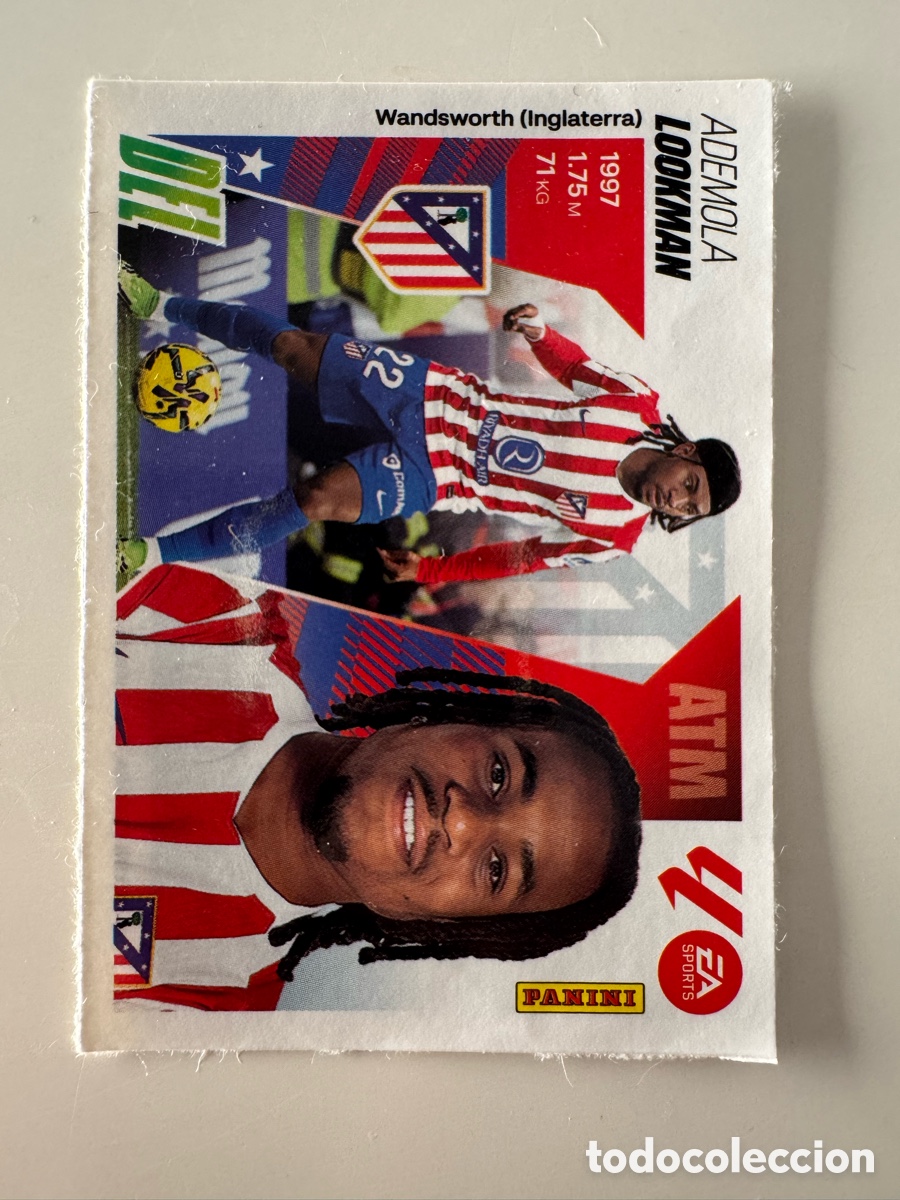 Cromos de f&uacute;tbol: PANINI LIGA ESTE 2025-2026 25 26 &ndash; N&ordm; 6 &ndash; lookman Atletico de Madrid Actualizaci&oacute;n