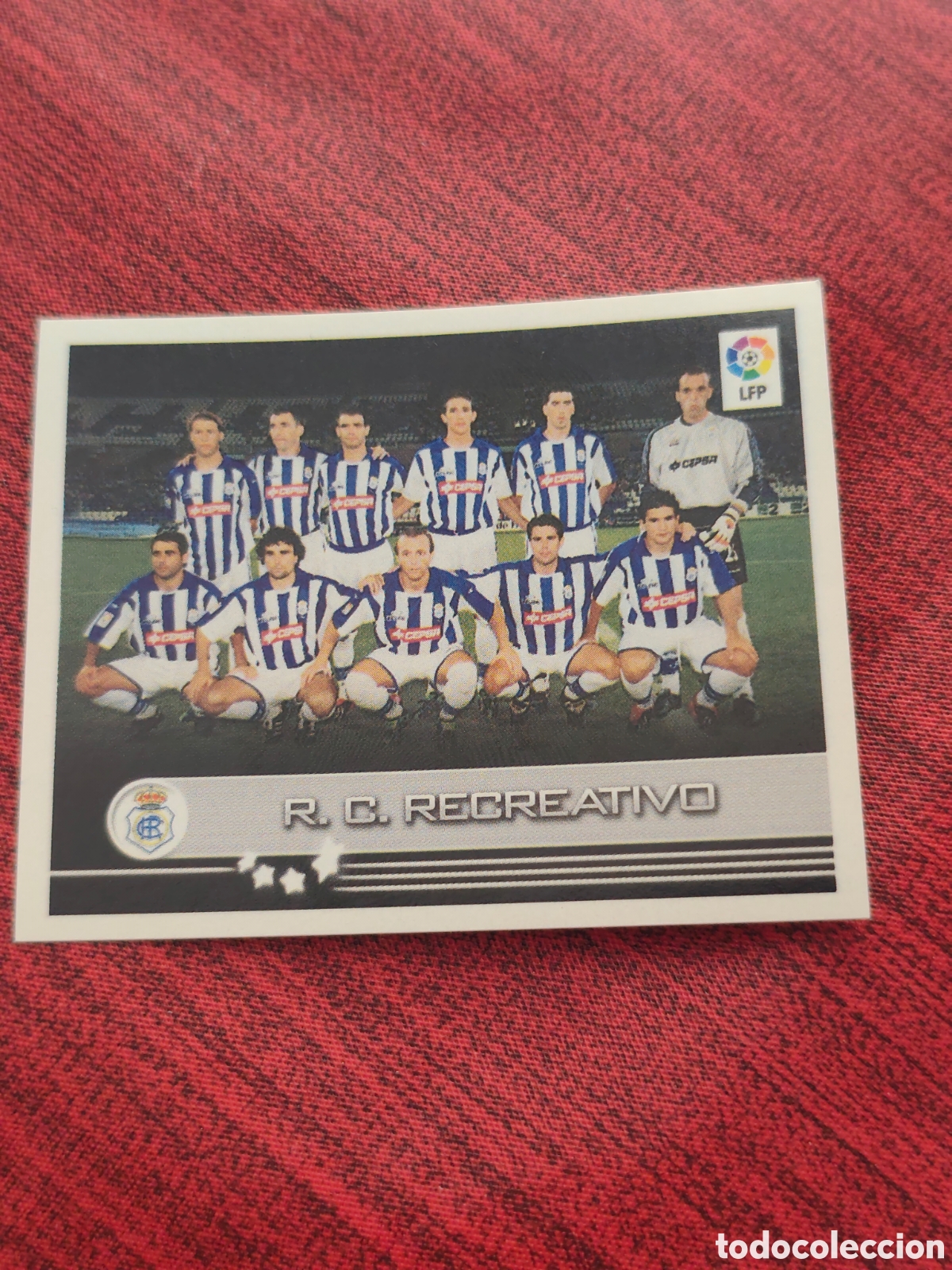 Cromos de f&uacute;tbol: 286 ALINEACI&Oacute;N RECREATIVO HUELVA SUPERLIGA DE ESTRELLAS 2002 2003