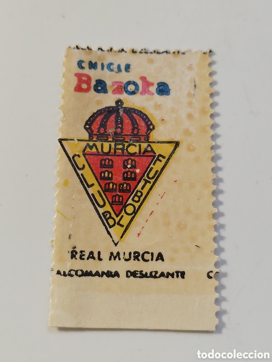 Cartes &agrave; collectionner de Football: REAL MURCIA C. F. CHICLES BAZOKA. A&Ntilde;OS 70