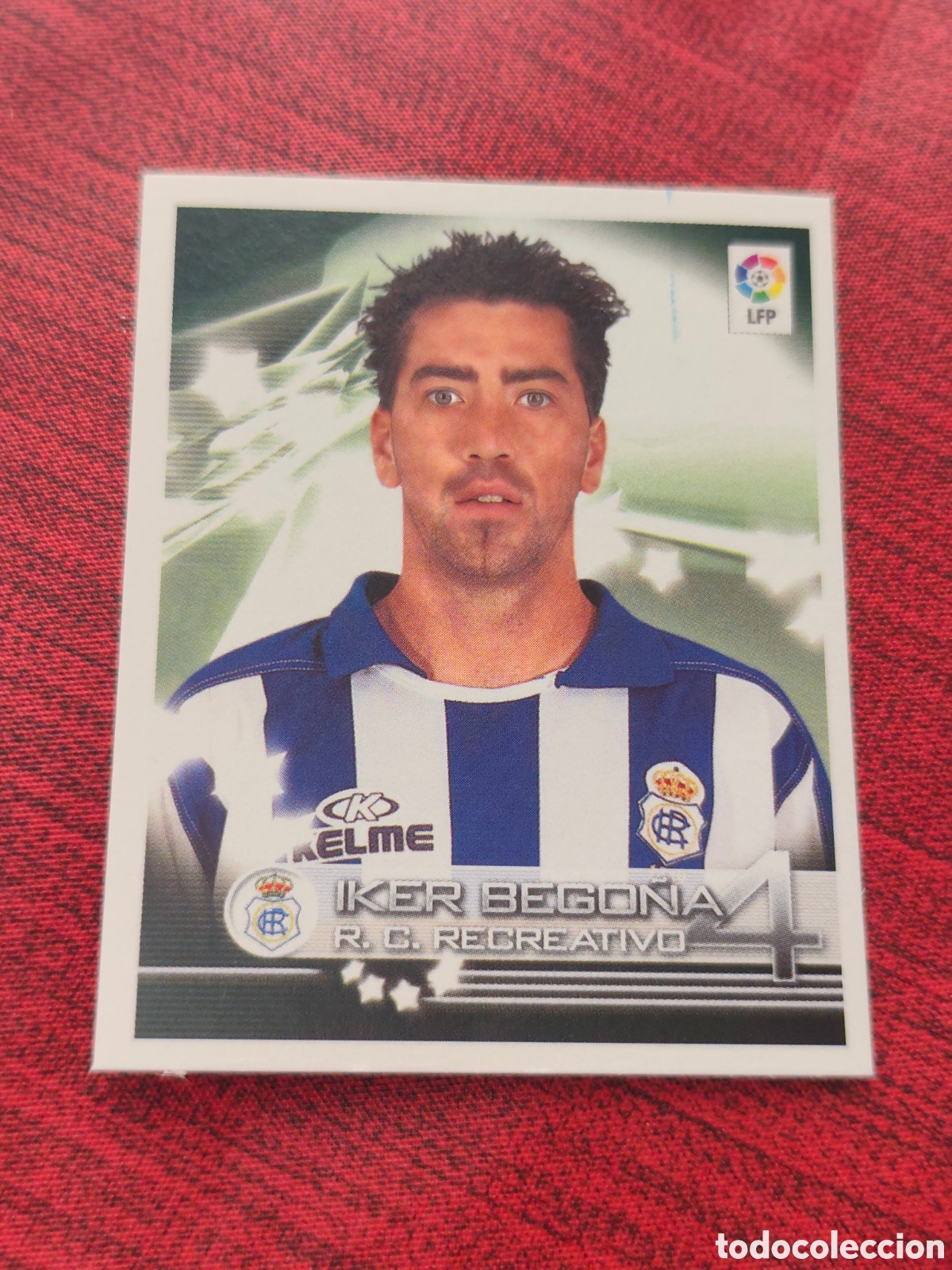 Figurine di Calcio: 293 IKER BEGO&Ntilde;A RECREATIVO HUELVA SUPERLIGA DE ESTRELLAS 2002 2003