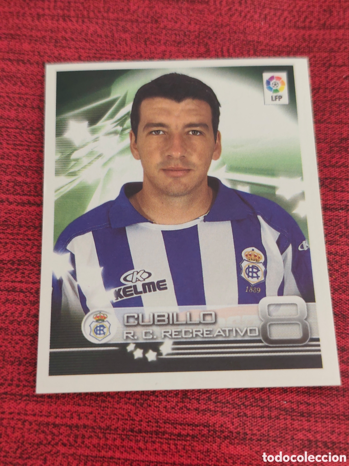 Figurine di Calcio: 295 CUBILLO RECREATIVO HUELVA SUPERLIGA DE ESTRELLAS 2002 2003