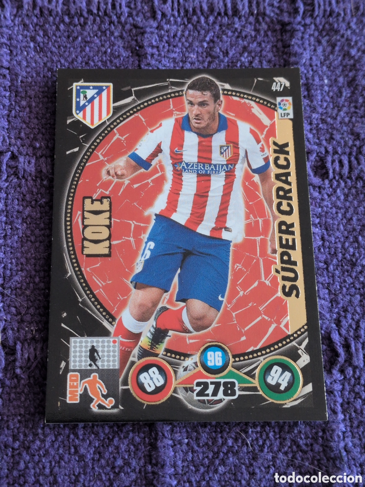 Cartes &agrave; collectionner de Football: KOKE n&ordm; 447 SUPER CRACK ATLETICO DE MADRID ADRENALYN XL 2014 2015 PANINI 14 15