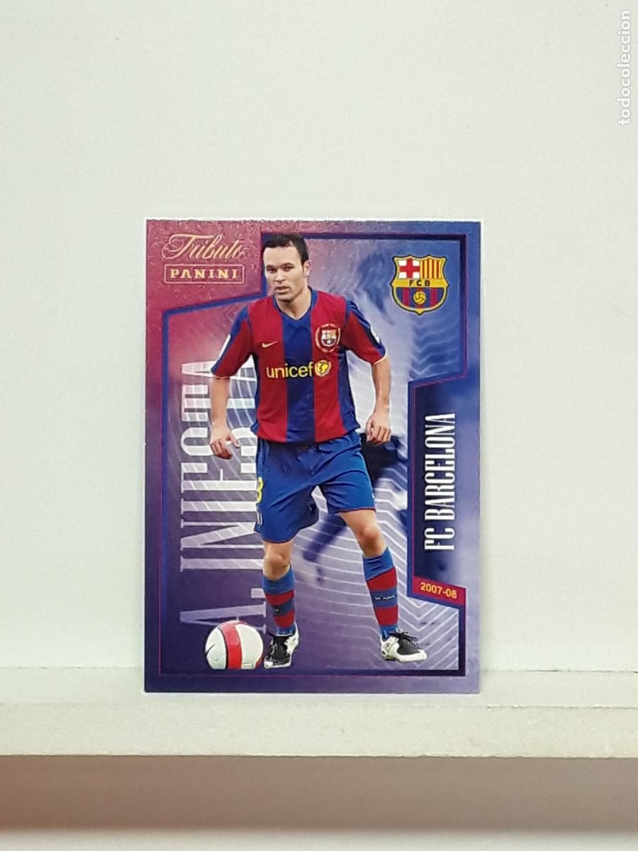Cromos de f&uacute;tbol: TRIBUTO ANDRES INIESTA 1993 2024 93 24 ALBUM PANINI LIGA N 8 BARCELONA EL DUE&Ntilde;O DEL 8 2007 2008