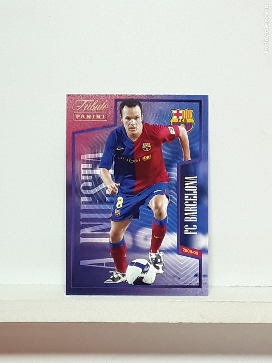 Cromos de f&uacute;tbol: TRIBUTO ANDRES INIESTA 1993 2024 93 24 ALBUM PANINI LIGA N 10 BARCELONA EL CAPITAN 2008 2009