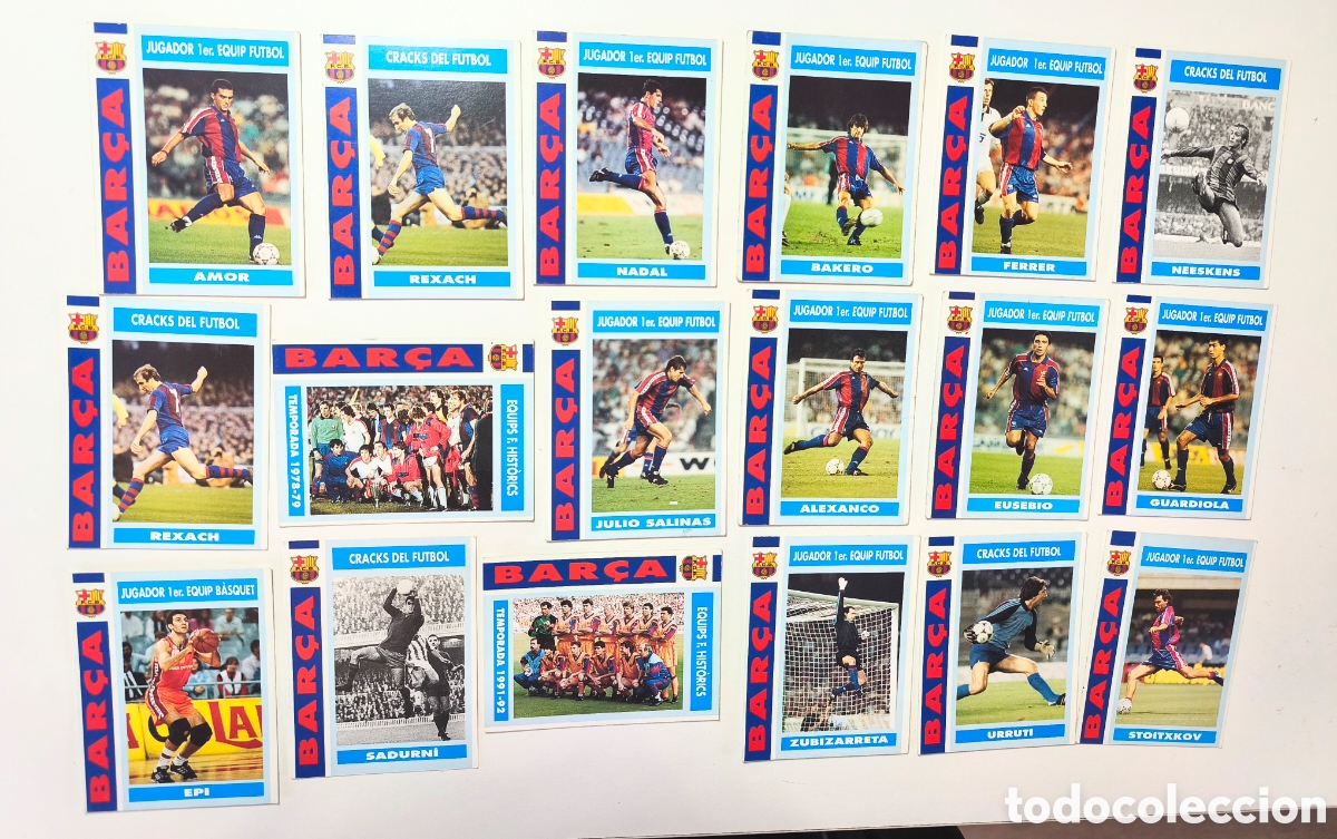 Cromos de f&uacute;tbol: Bar&ccedil;a 92-93 Cracks del F&uacute;tbol LOTE