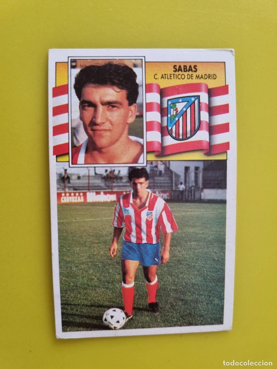 Cromos de f&uacute;tbol: LIGA ESTE 90 91 1990 1991 NUNCA PEGADO SIN PEGAR FICHAJE 7 SABAS AT DE MADRID AR1026