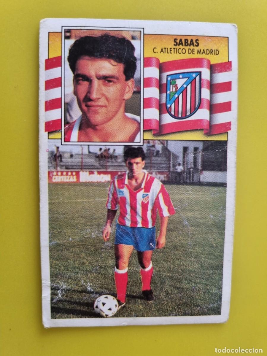 Cromos de f&uacute;tbol: LIGA ESTE 90 91 1990 1991 NUNCA PEGADO SIN PEGAR FICHAJE 7 SABAS AT DE MADRID LEER AR1026