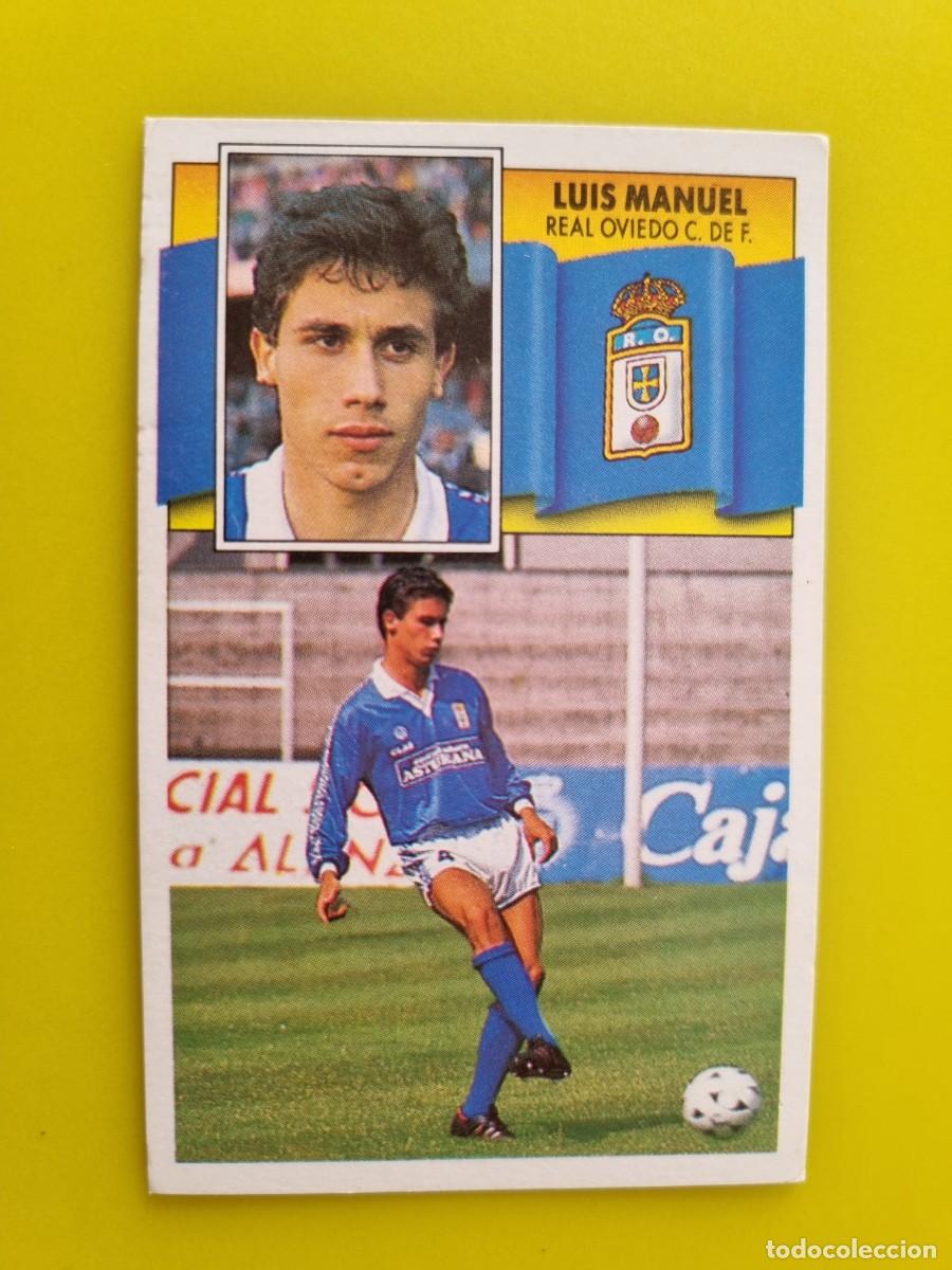 Cromos de f&uacute;tbol: LIGA ESTE 90 91 1990 1991 NUNCA PEGADA SIN PEGAR LUIS MANUEL REAL OVIEDO AR1026