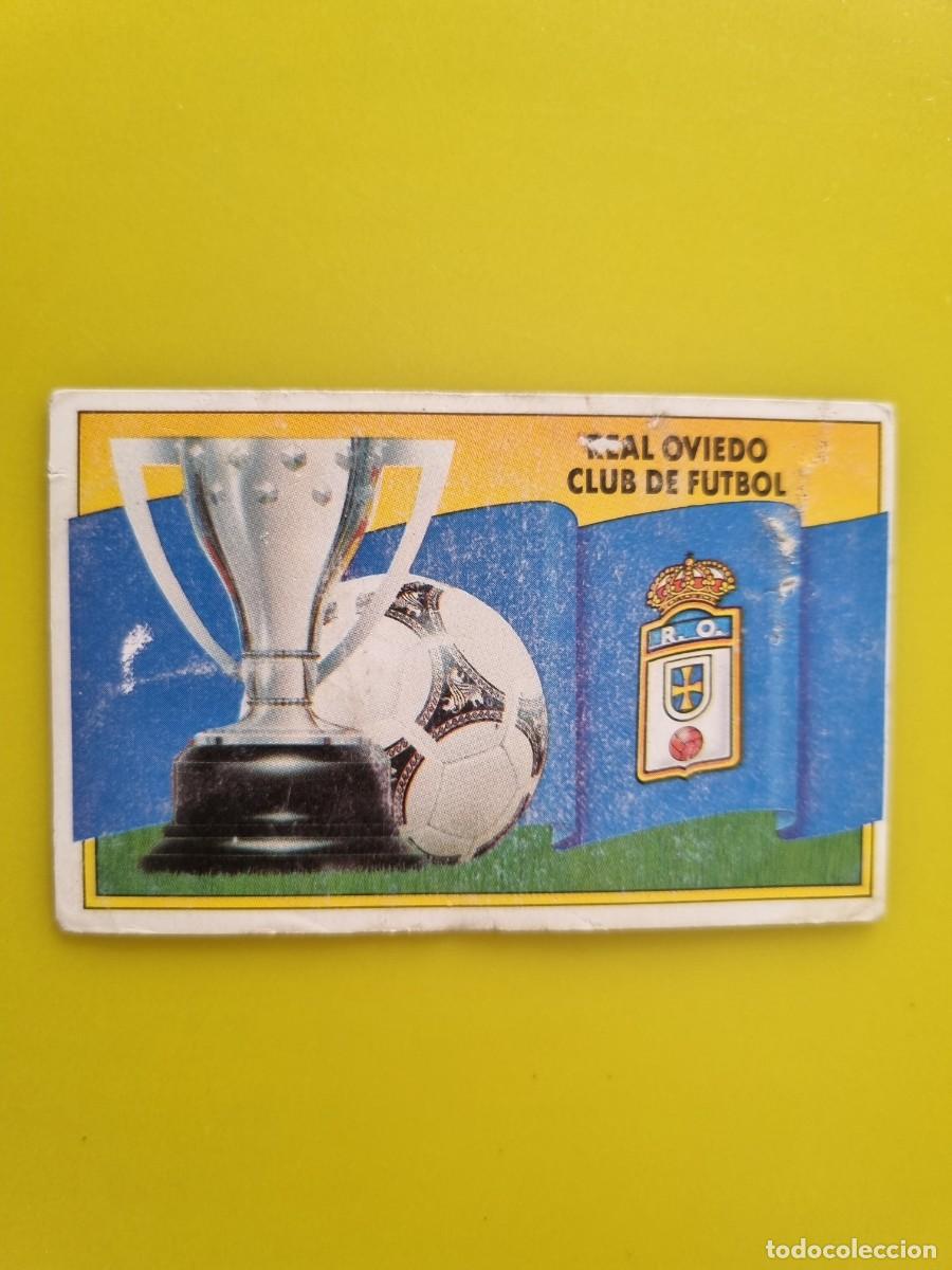 Cromos de f&uacute;tbol: LIGA ESTE 90 91 1990 1991 NUNCA PEGADO SIN PEGAR ESCUDO Y BANDERA REAL OVIEDO LEER AR1026