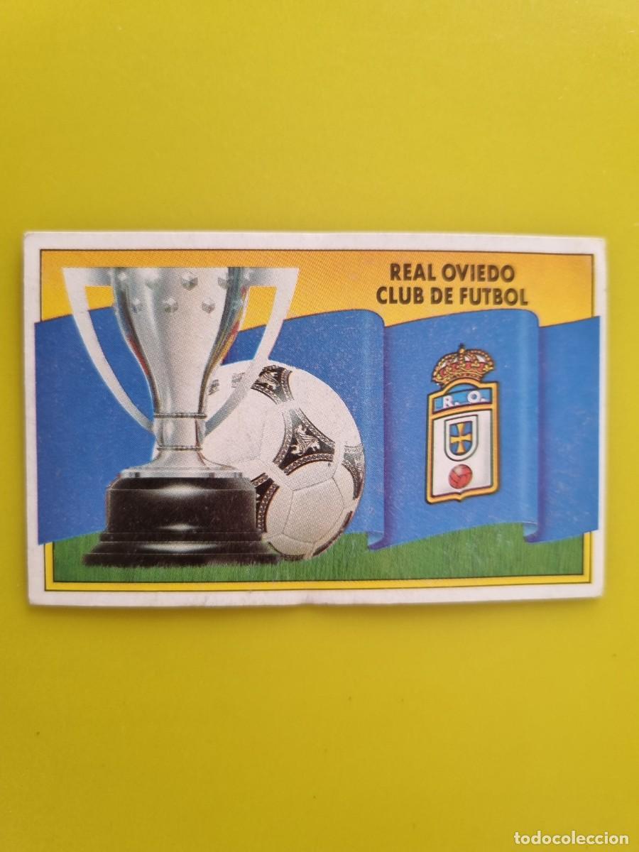 Cromos de f&uacute;tbol: LIGA ESTE 90 91 1990 1991 NUNCA PEGADO SIN PEGAR ESCUDO Y BANDERA REAL OVIEDO AR1026