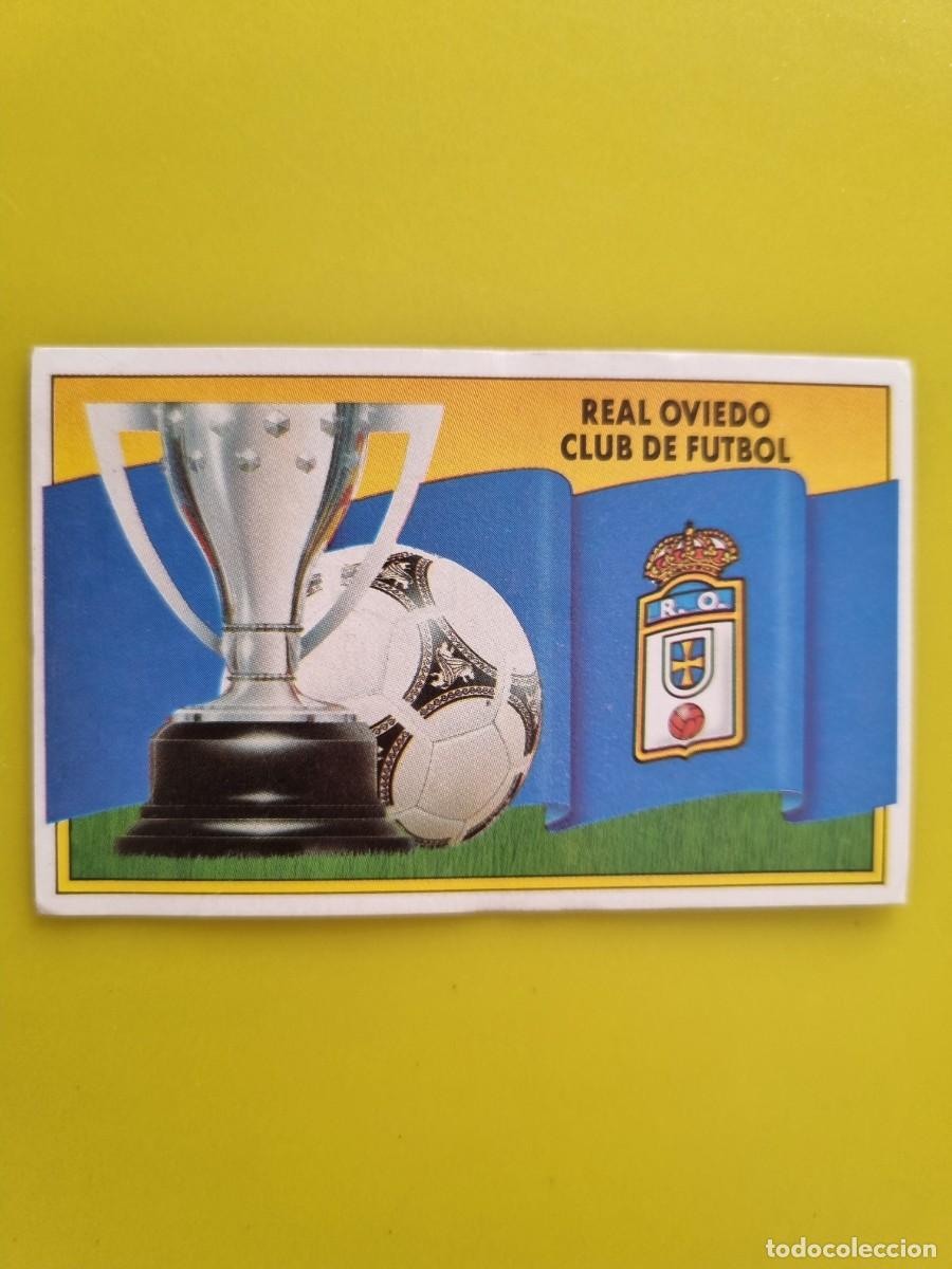 Cromos de f&uacute;tbol: LIGA ESTE 90 91 1990 1991 NUNCA PEGADO SIN PEGAR ESCUDO Y BANDERA REAL OVIEDO AR1026