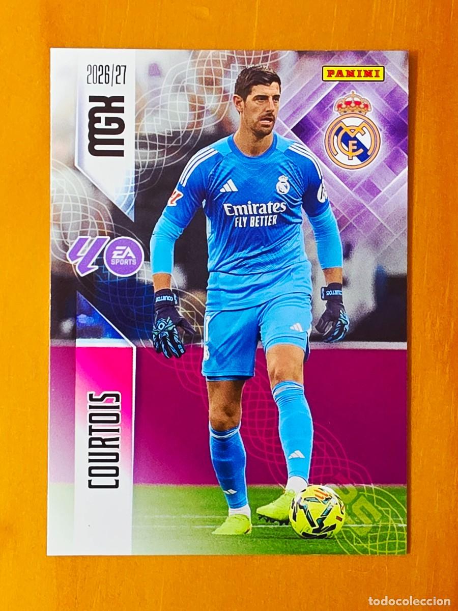 Cromos de f&uacute;tbol: 218 Thibaut Courtois, Real Madrid, Panini Megacracks MGK 2026 2027 26 27