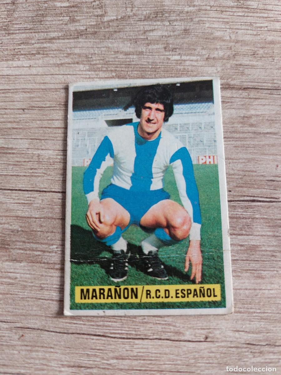 Figurine di Calcio: CROMO FUTBOL Mara&ntilde;on RCD Espa&ntilde;ol EDITORIAL ESTE LIGA 74-75