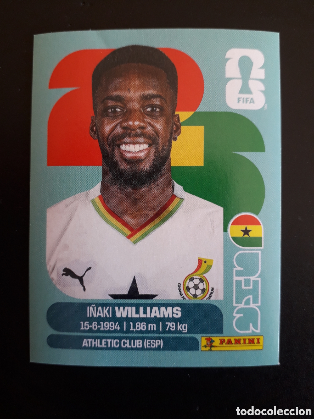 Fu&szlig;ball-Sticker: I&Ntilde;AKI WILLIAMS GHANA GHA 15 MUNDIAL F&Uacute;TBOL 2026 FIFA WORLD CUP PANINI SIN PEGAR PEDIDO M&Iacute;NIMO 3&euro;