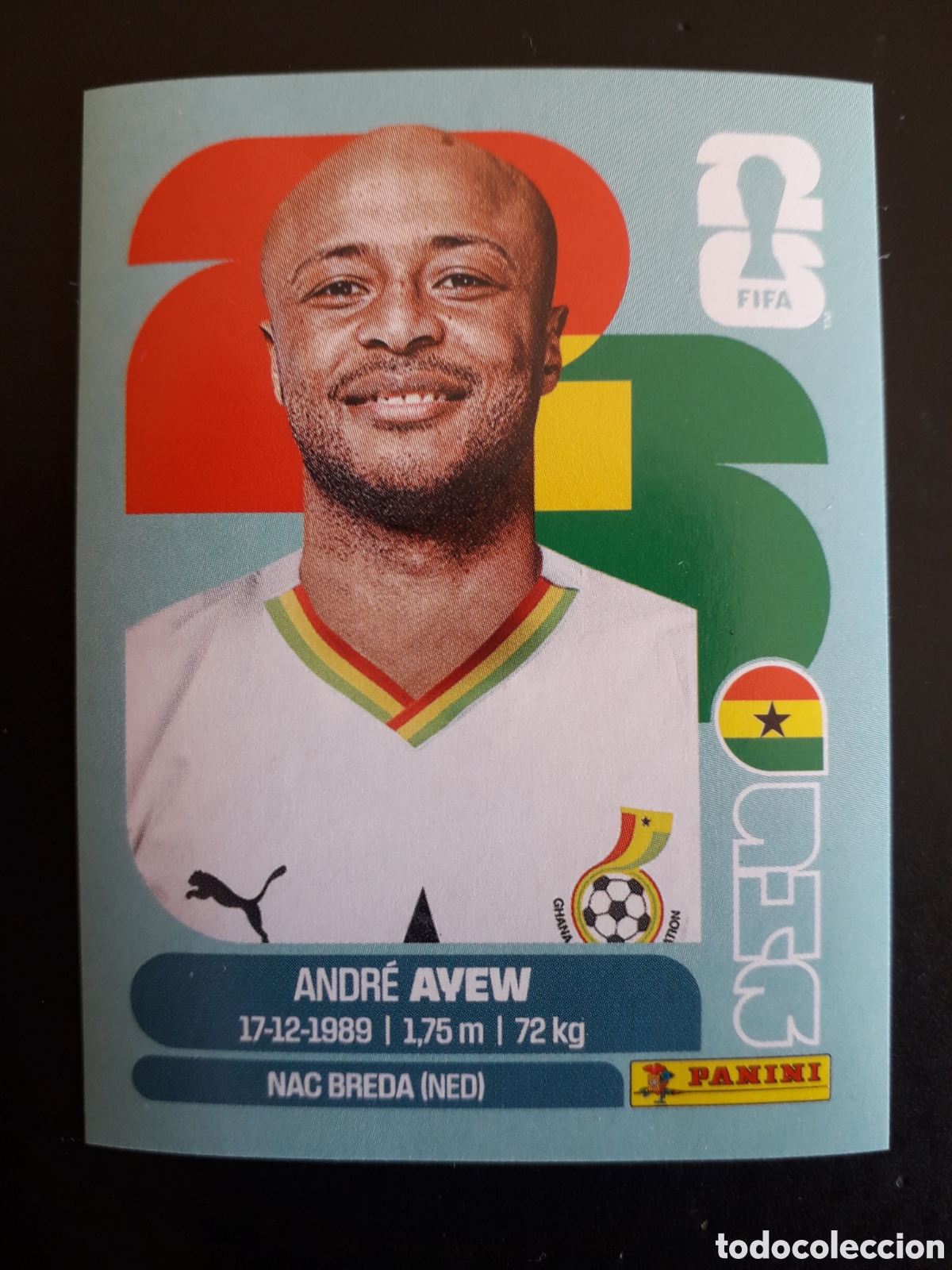Fu&szlig;ball-Sticker: ANDR&Eacute; AYEW GHANA GHA 17 MUNDIAL F&Uacute;TBOL 2026 FIFA WORLD CUP PANINI SIN PEGAR PEDIDO M&Iacute;NIMO 3&euro;