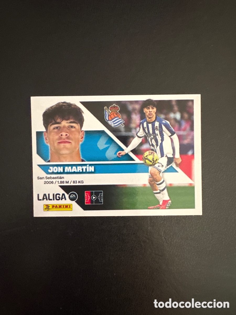 Fu&szlig;ball-Sticker: JON MART&Iacute;N REAL SOCIEDAD NUMERO 7 LIGA ESTE 2026 2027