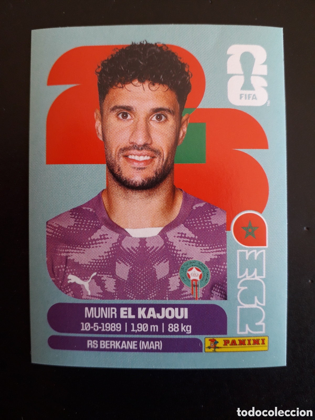 Football Stickers: EL KAJOUI MARRUECOS MAR 3 MUNDIAL F&Uacute;TBOL 2026 FIFA WORLD CUP PANINI SIN PEGAR PEDIDO M&Iacute;NIMO 3&euro;