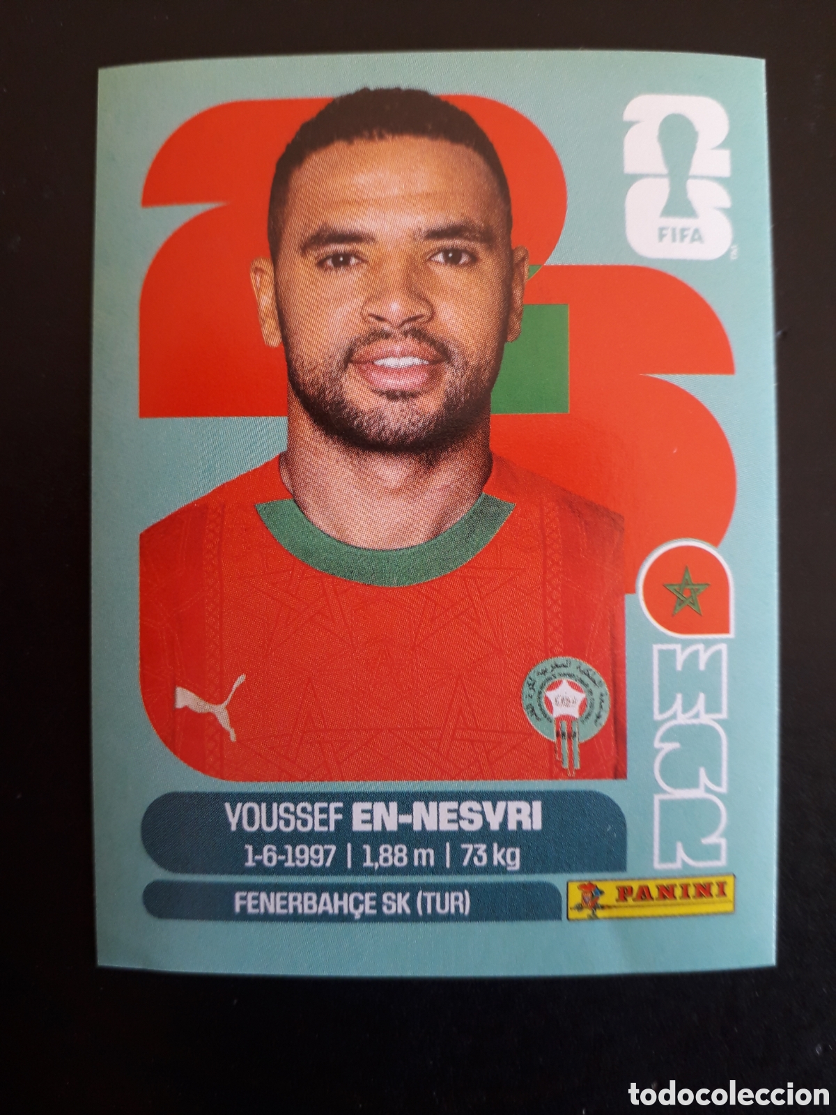 Football Stickers: EN NESYRI MARRUECOS MAR 16 MUNDIAL F&Uacute;TBOL 2026 FIFA WORLD CUP PANINI SIN PEGAR PEDIDO M&Iacute;NIMO 3&euro;
