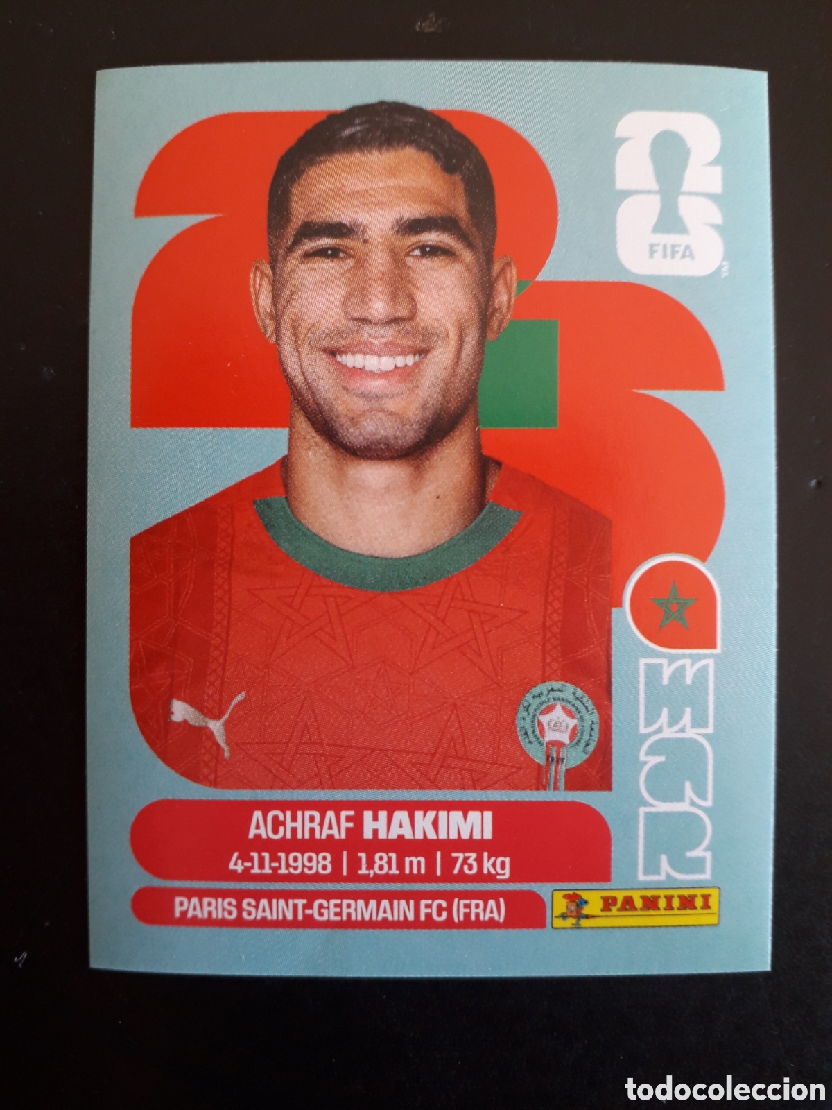Football Stickers: HAKIMI MARRUECOS MAR 4 MUNDIAL F&Uacute;TBOL 2026 FIFA WORLD CUP PANINI SIN PEGAR PEDIDO M&Iacute;NIMO 3&euro;.