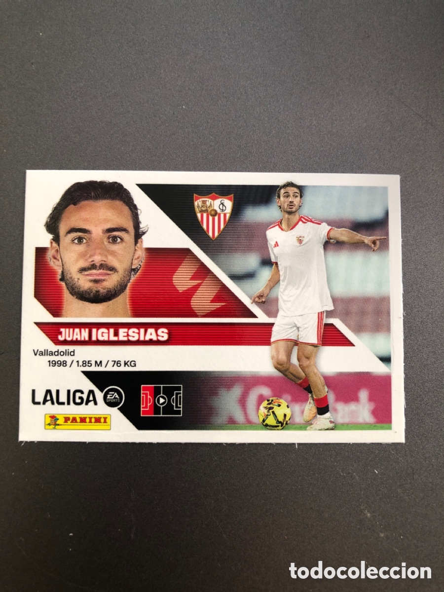 Fu&szlig;ball-Sticker: L1 JUAN IGLESIAS SEVILLA F. C. COLOCA LIGA ESTE 2026 2027 26 27 NUNCA PEGADO SIN PEGAR