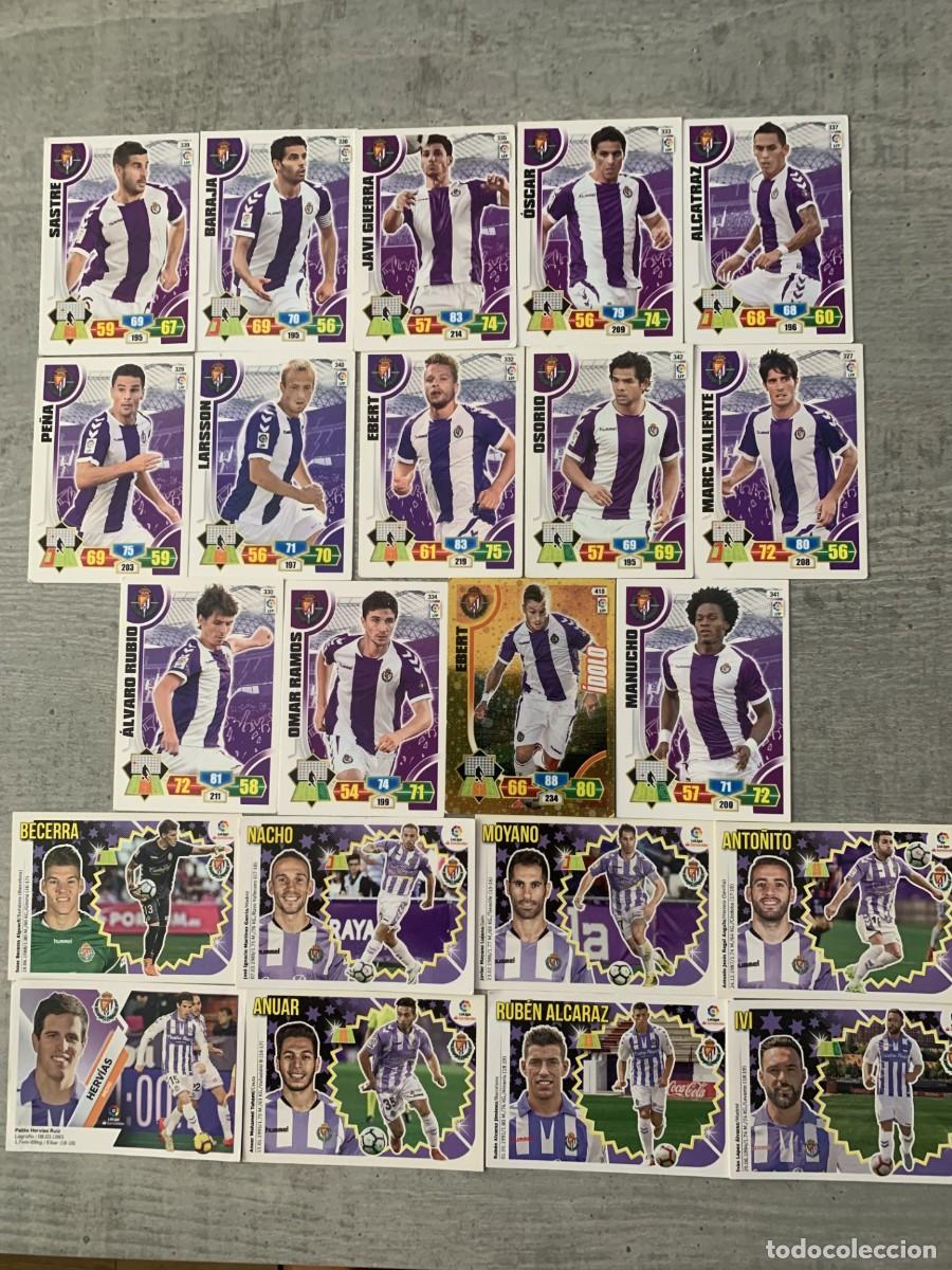 Cromos de f&uacute;tbol: LOTE DE CROMOS DE FUTBOL DEL REAL VALLADOLID