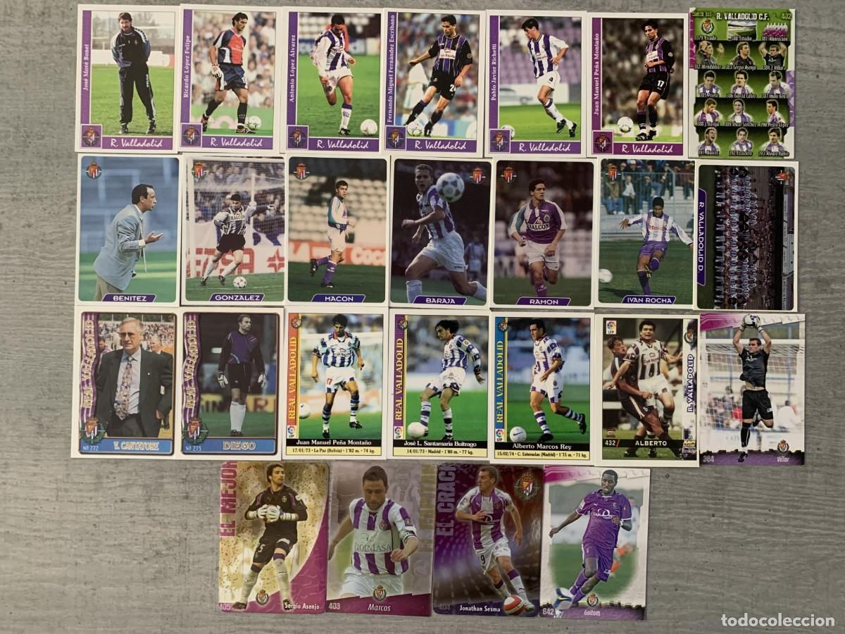 Cromos de f&uacute;tbol: LOTE DE CROMOS DE FUTBOL DEL REAL VALLADOLID