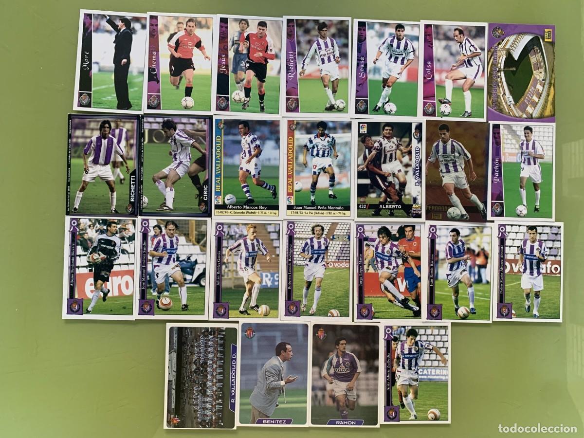Cromos de f&uacute;tbol: LOTE DE CROMOS DE FUTBOL DEL REAL VALLADOLID